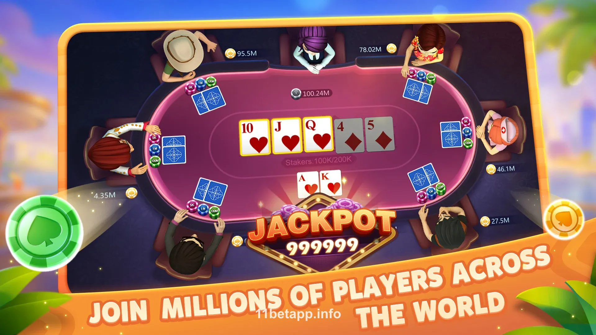 Giao diện chính của ứng dụng 11bet